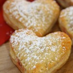 Heart shaped puff pastry pockets