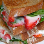 Grilled Brie, Spinach & Strawberry Sandwich